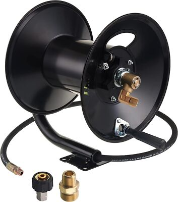 #ad High Pressure Washer Hose Reel 150ft Heavy Duty Steel Hose Reel 4000 PSI $98.00