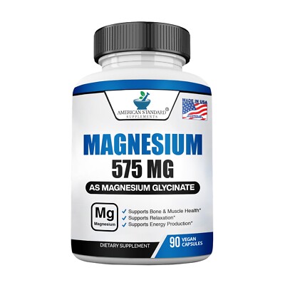 Magnesium 575 mg as Magnesium Glycinate, 90 Veggie Capsules
