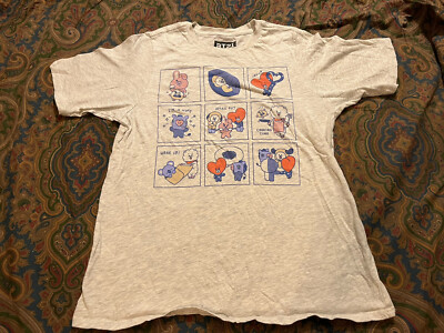 bt21 tee shirt bts Xs Gray K Pop