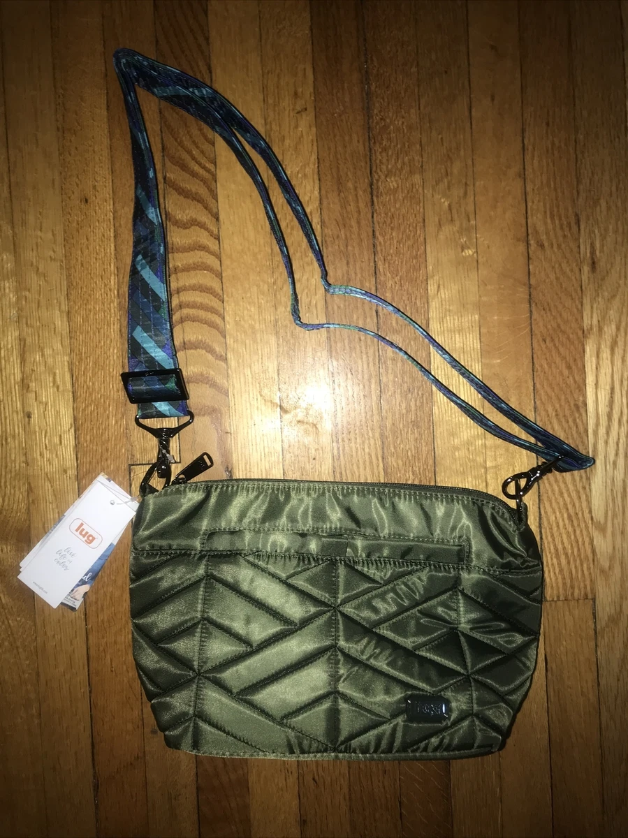NWT LUG quilted nylon Flare olive green shoulder bag | eBay