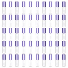50 Pack 1.2ml Clear Mini Lip Gloss Tube Empty Lip Balm Containers with Lid