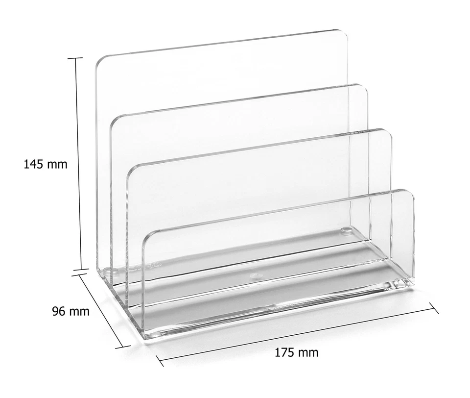 OSCO Clear Acrylic Letter Holder | Mail Sorter | Post Rack - Image 2 of 4