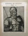 Original 16th century engraving - Godefroy de Bouillon - C. 1584