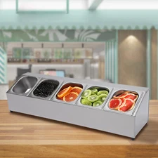 Spice Rack Shelf Inclined Seasoning Organizer Holder Stainless Steel Five Pans