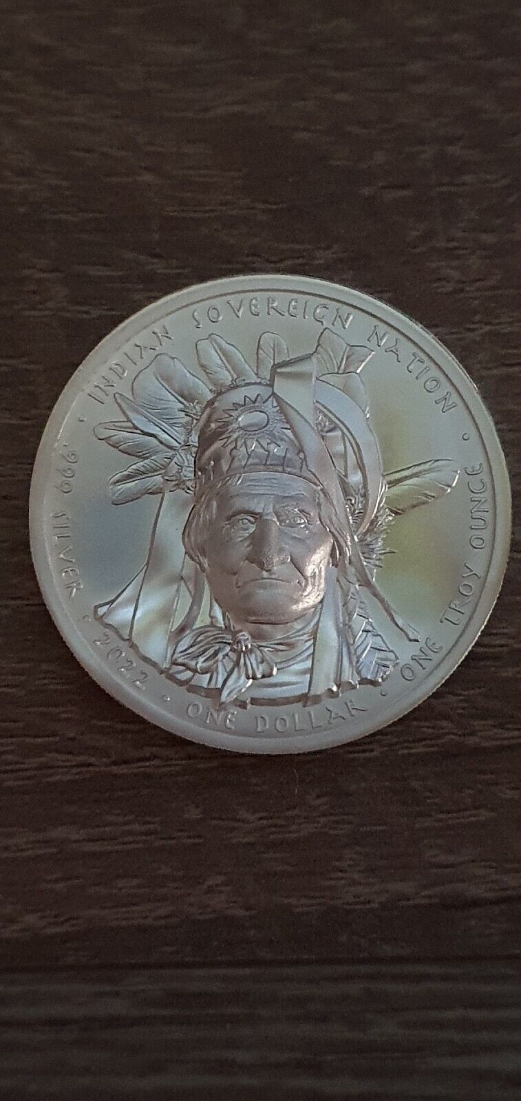 USA Silver Coin Geronimo 1oz. 2022, Ultra-High Relief 