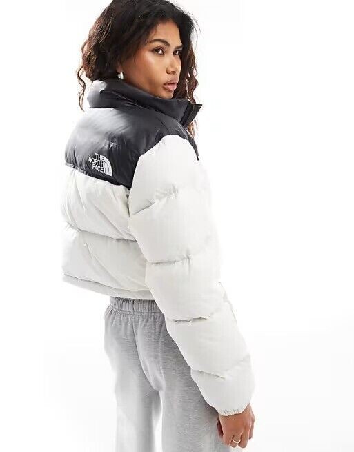 The North Face Women's Nuptse Short White Black 2024 Jackets | eBay UK