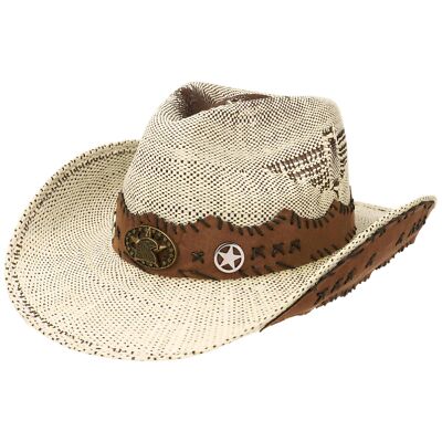 LIPODO Talico Cowboyhut Strohhut Westernhut Sommerhut Strandhut Sonnenhut