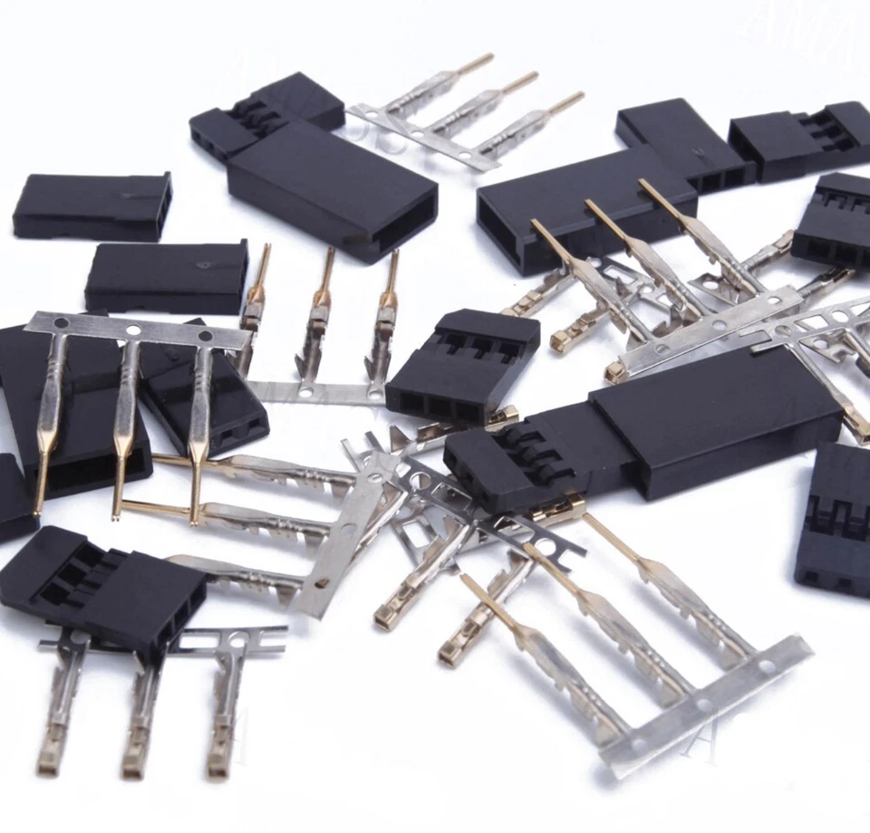 20 Paar Servo Stecker Vergoldet Buchsen JST-SH Graupner JR Servo Crimp Set Pins - Bild 3 von 4