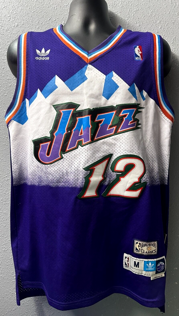 【 vintage】NBA Utah Jazz J.Stockton #12 NBA Utah Jazz #12 John Stockton Adidas Hardwood Classics Jersey