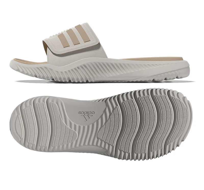 Adidas AlphaBounce Slide 2.0 Unisex Slippers Beige Casual Gym Sports NWT HQ7157