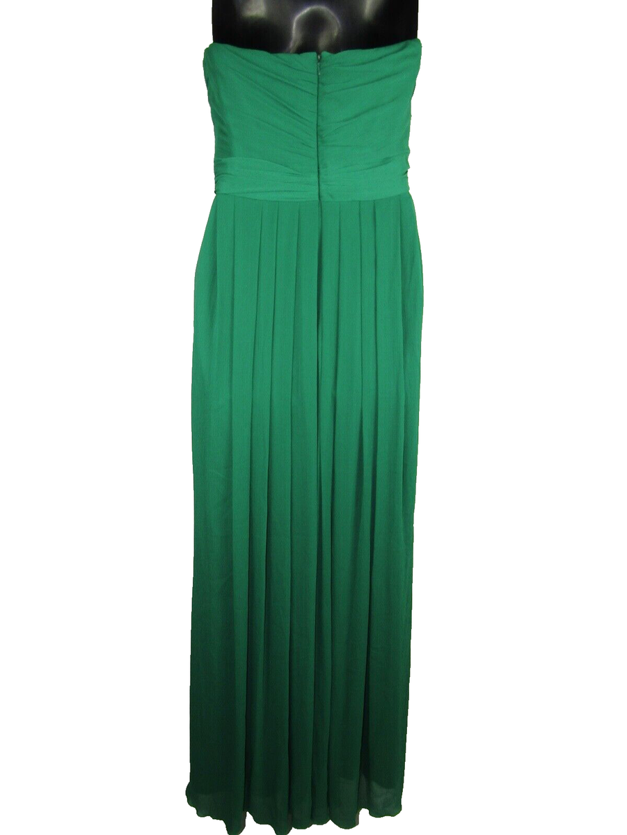 badgley mischka green chiffon dress Sculpted One-Side Drape Sheath Dress by Badgley Mischka main image 1