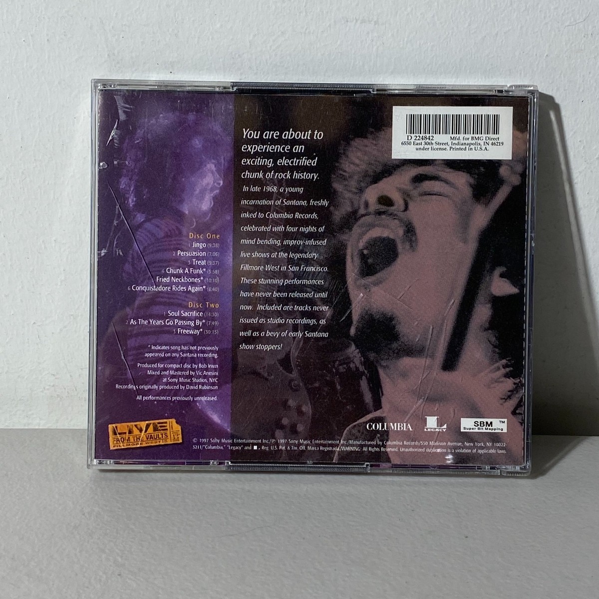 Santana Live At The Fillmore Album 2 CD 1997 Columbia Record Rock