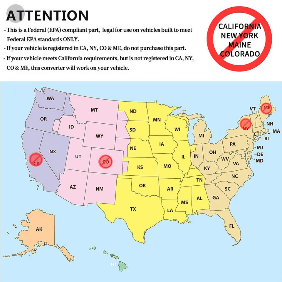 Catalytic Converter for 1999-2004 Honda Odyssey 3.5L 1999-2003 Acura CL TL 3.2L Foto 2 de 4