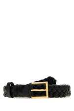 BOTTEGA VENETA Black Leather Solo Belt Black Belt New  Authentic