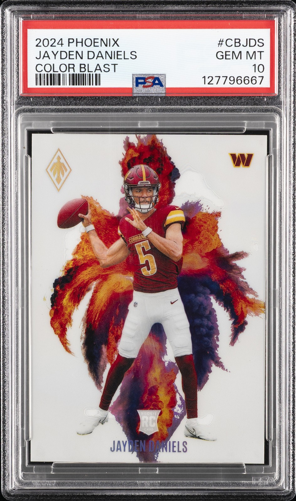 2024 PANINI PHOENIX COLOR BLAST #CBJDS JAYDEN DANIELS PSA 10