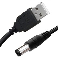 USB DC 5V to Cable - Voltage Power Supply 4.9 feet, Black