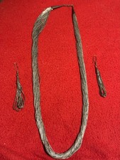 925 Sterling Silver Jewelry Set Earrings and Necklace