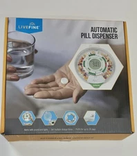 LiveFine 28-Day Auto Pill Dispenser w/LCD, Lock, Sound for Prescriptions/D/UP