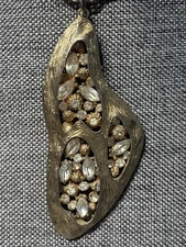 Vintage CORA MCM RHINESTONE STATEMENT NECKLACE 24”