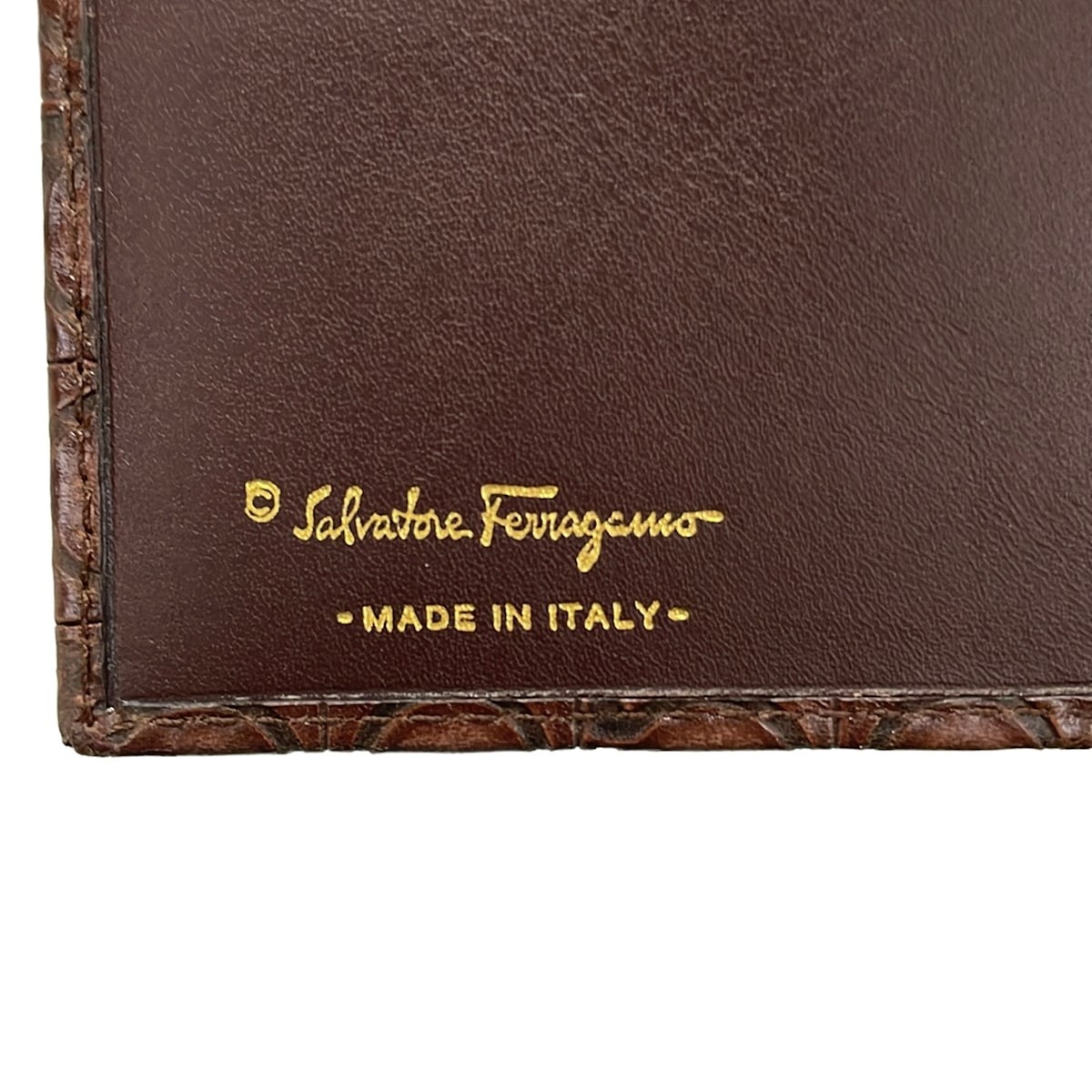 Salvatore Ferragamo Gancini Long Wallet Dark Brown Leather image 6