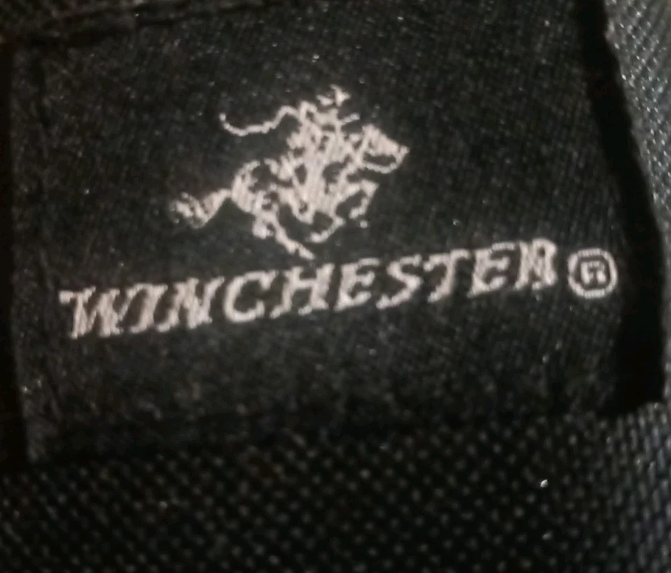 Cuchillo Winchester Bowie 14" grande, mango de roble, funda de nailon Foto 3 de 3