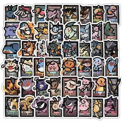 103 Stück Pokemon Aufkleber Pixel Style Pikachu süß Cartoon Anime wasserdicht Kinder