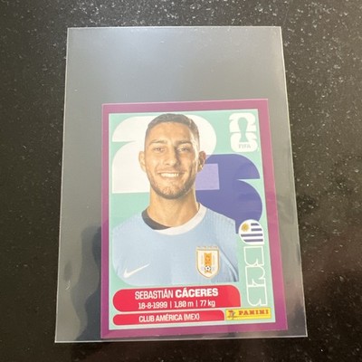 2026 Panini FIFA World Cup Sticker URU 6 Sebastian Caceres PURPLE SSP