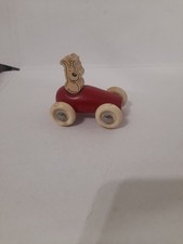 Vilac Tin Tin Snowy The Dog In Wooden Car Vintage Herge