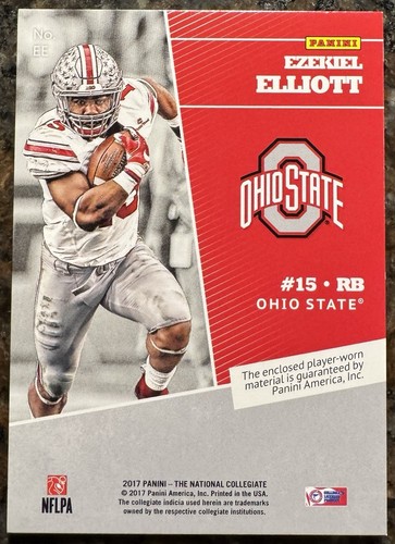 2017 Panini National Ezekiel Elliott Shimmer Patch Ohio State #/49!!! - Picture 2 of 2