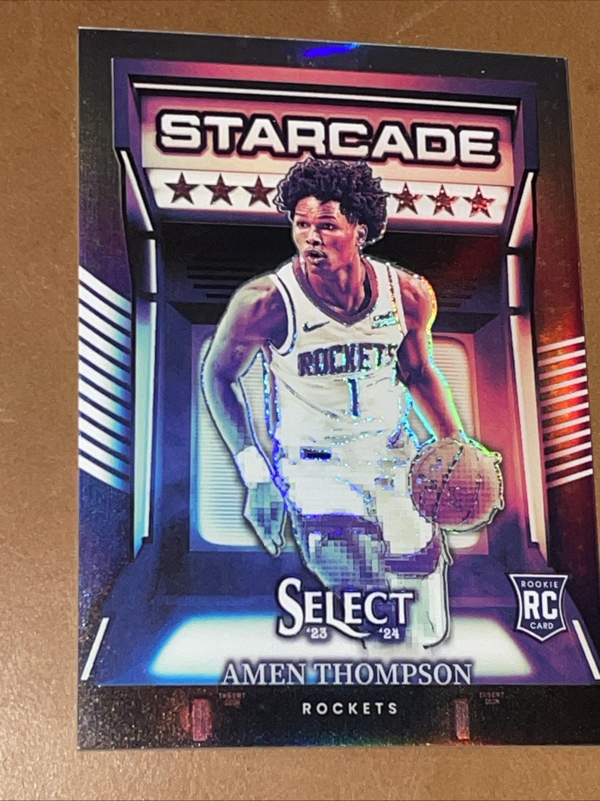 2023-24 Select Amen Thompson Starcade Prizm CASE HIT RC Rookie #2 Rockets 🔥