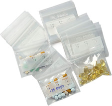 125 Pack Reusable Pill Pouches Ziplock Pill Bags for Travel Medicine Jewelry