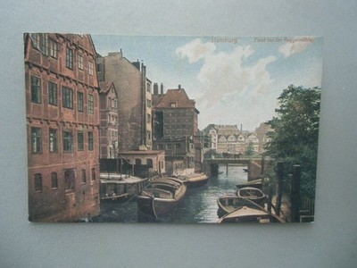 Ansichtskarte Hamburg Fleet bei der Poggenmühle (Nr.606)