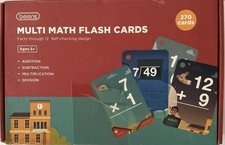 Multi Math Flash Card-Addition/Subtraction/ Multiplication/Division Ages 6 New