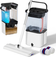 Mastertop Wischmopp Set Mit Eimer, 2In1 Bodenwischer Set Mit Einstellbar Edelsta
