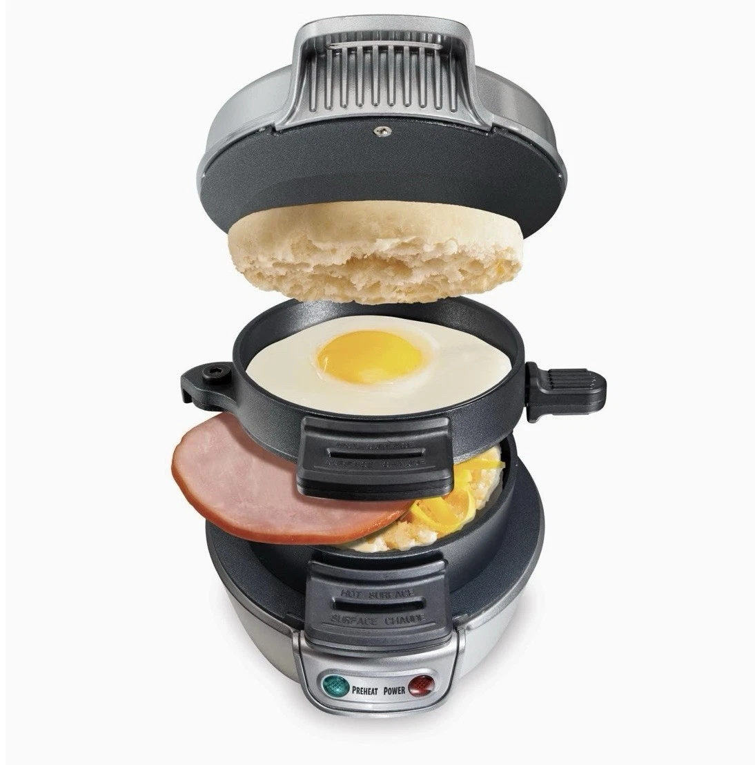 Hamilton Beach Breakfast Sandwich Maker/Toaster - Silver - 25475A - NEW