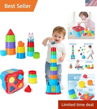 Baby Stacking Toys, Toddler Nesting Stack Cups, Infant Stackable Block, Kids ...