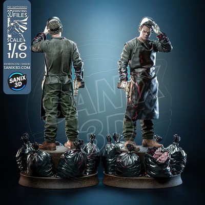 Dexter   3D Resin Druck Figur Modell | Unbemalt & mehrteilig zum Bemalen