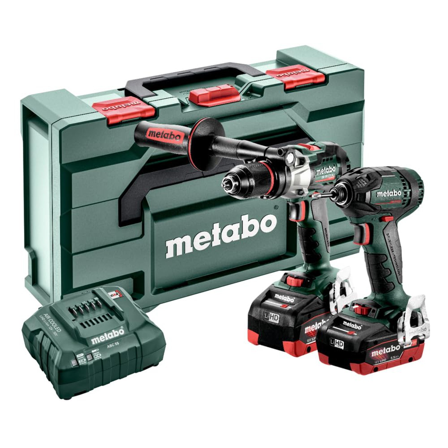 Metabo Combo Set 2.1.15 SB 18 LTX BL I & SSD 18 LTX 200 BL With 2x 5.5Ah Batt...