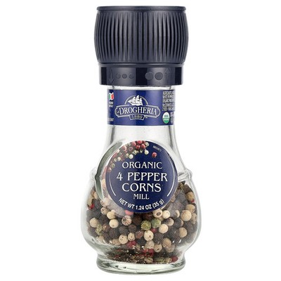 Organic 4 Peppercorns Mill, 1.24 oz (35 g)