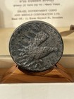 VINTAGE 1969 ISRAEL 20TH AIR LINK STERLING SILVER MEDAL WITH STAND AND BOX — photo 2