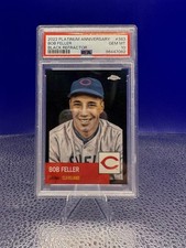 BOB FELLER PSA 10 2022 Topps Chrome Platinum BLACK Refractor /10 POP 1 INDIANS