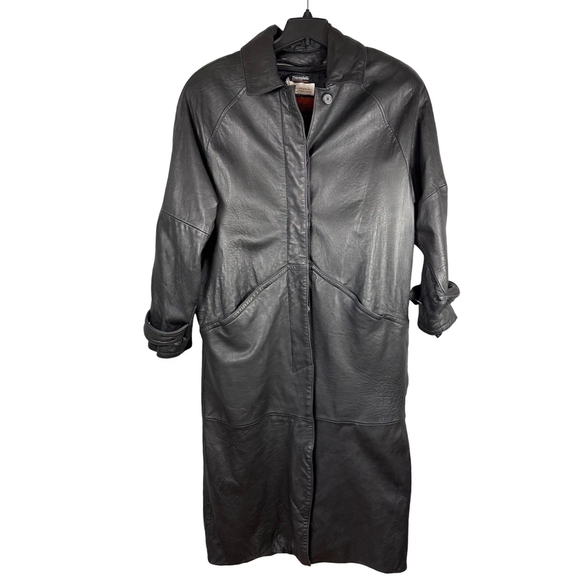 Vintage Leather Trench Coat In Vintage Outerwear Coats & Jackets