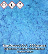 250g Kupfersulfat CuSO&middot;5HO Kupfervitriol Kristallzucht Pool