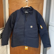 New CARHARTT Arctic Size 3XL Loose Fit Navy Blue Insulated Men Work Jacket Coat