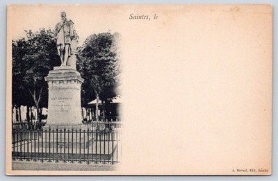Antique France Postcard SAINTES Bernard Palissy Statue 1905