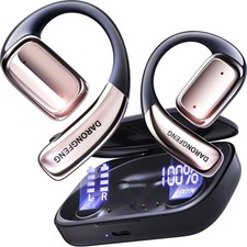 Open Ear Wireless Bluetooth Headphones, Pain-Free Air Conduction Ear Buds wit...