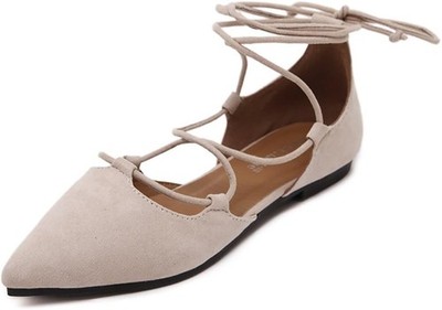 Women's D'Orsay Pointy Toe Ankle Strap Wrap Ballet Flats Lace Up Size 7 -SALE!!!