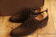 Louis Vuitton Brown suede Woven Effect Oxford Shoes UK 7.5 US 8.5 EU 41.5