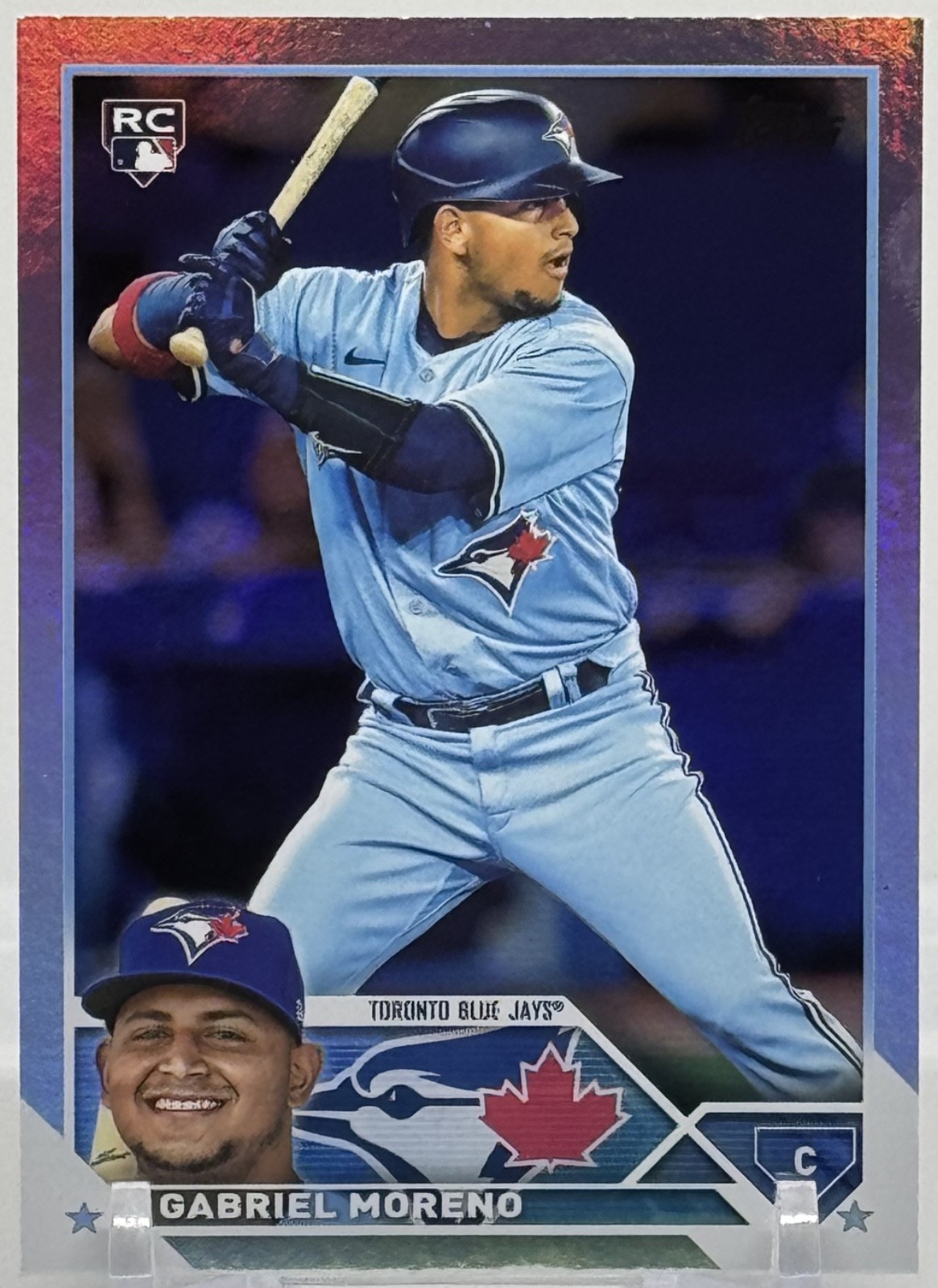 2023 Topps Series 1 Gabriel Moreno RC Rainbow Foil Parallel #169 Blue Jays