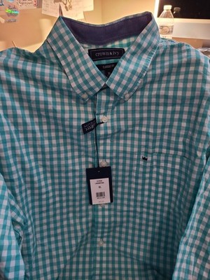 Crown and Ivy Classic Fit Motion Flex Shirt Mens XL  Long Sleeves Button Down